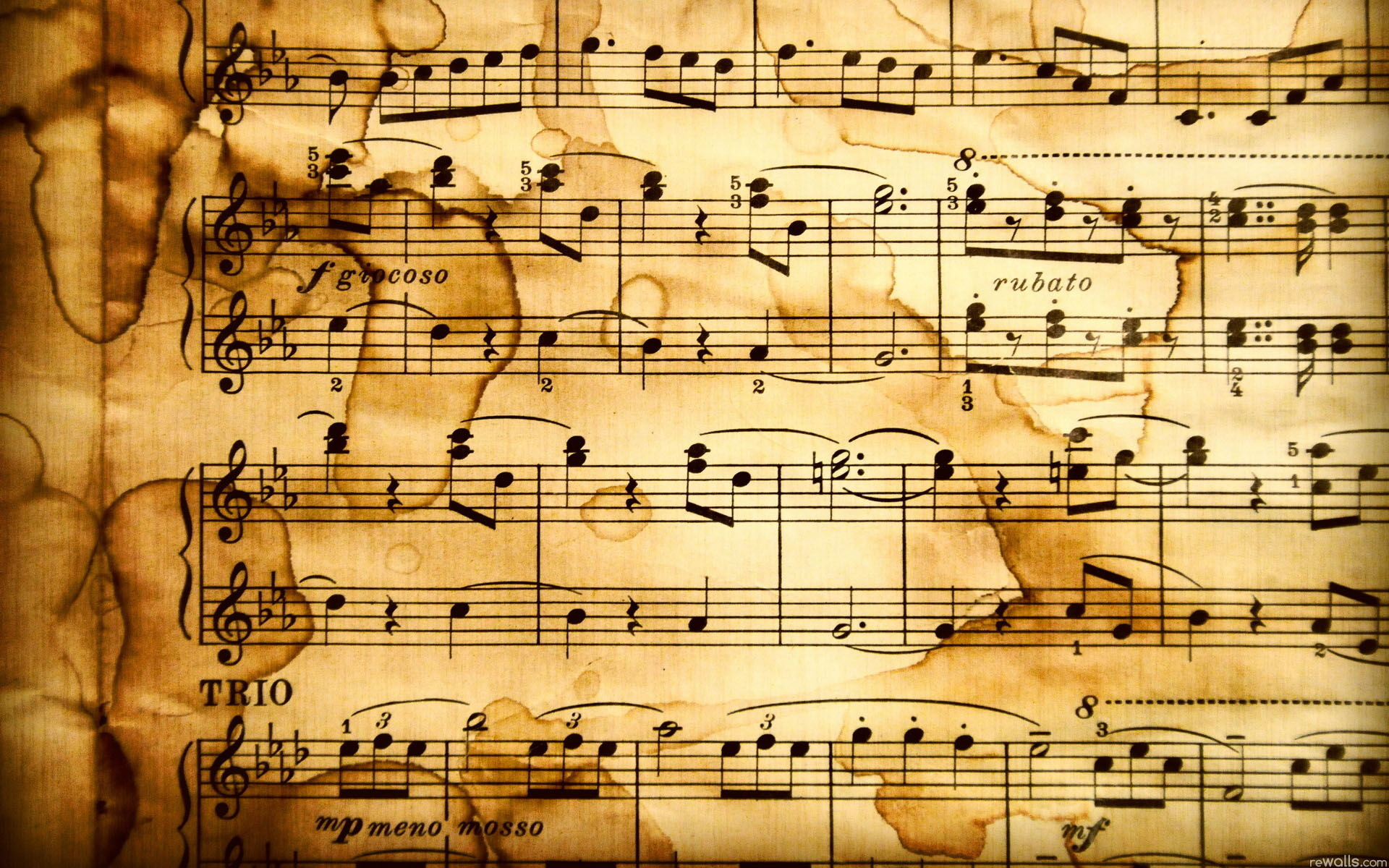 Wallpaper Paper Notes Musical Notation Desktop Music