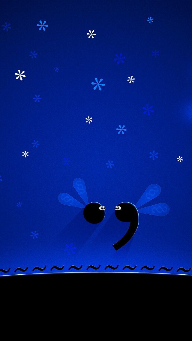 Cute Blue iPhone Wallpaper