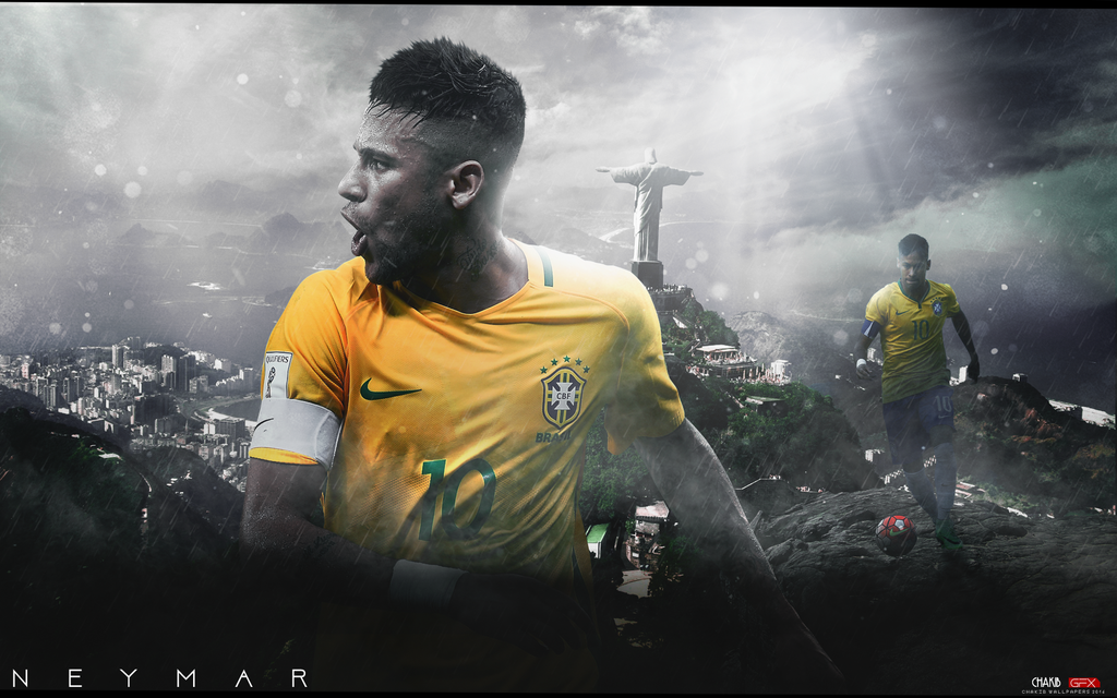 Neymar Jr Da Silva Wallpaper Brazil By Chakib Design