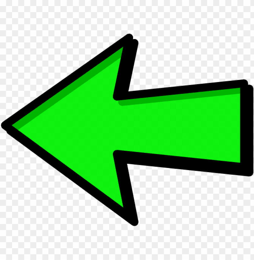 Svg Clipart Arrow Pointing Left Green