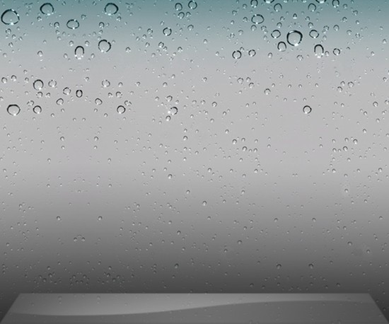 iPhone 4S Water Drops With Dock Wallpaper