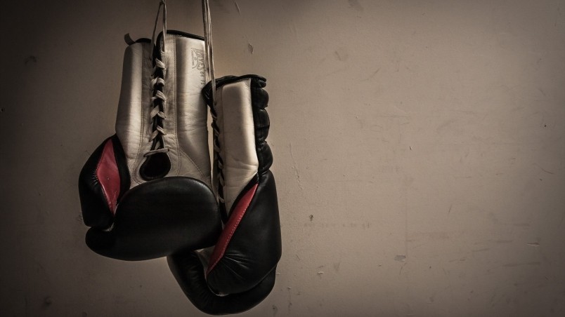 Location Home Sports Boxing Gloves Hanging Wallpaper