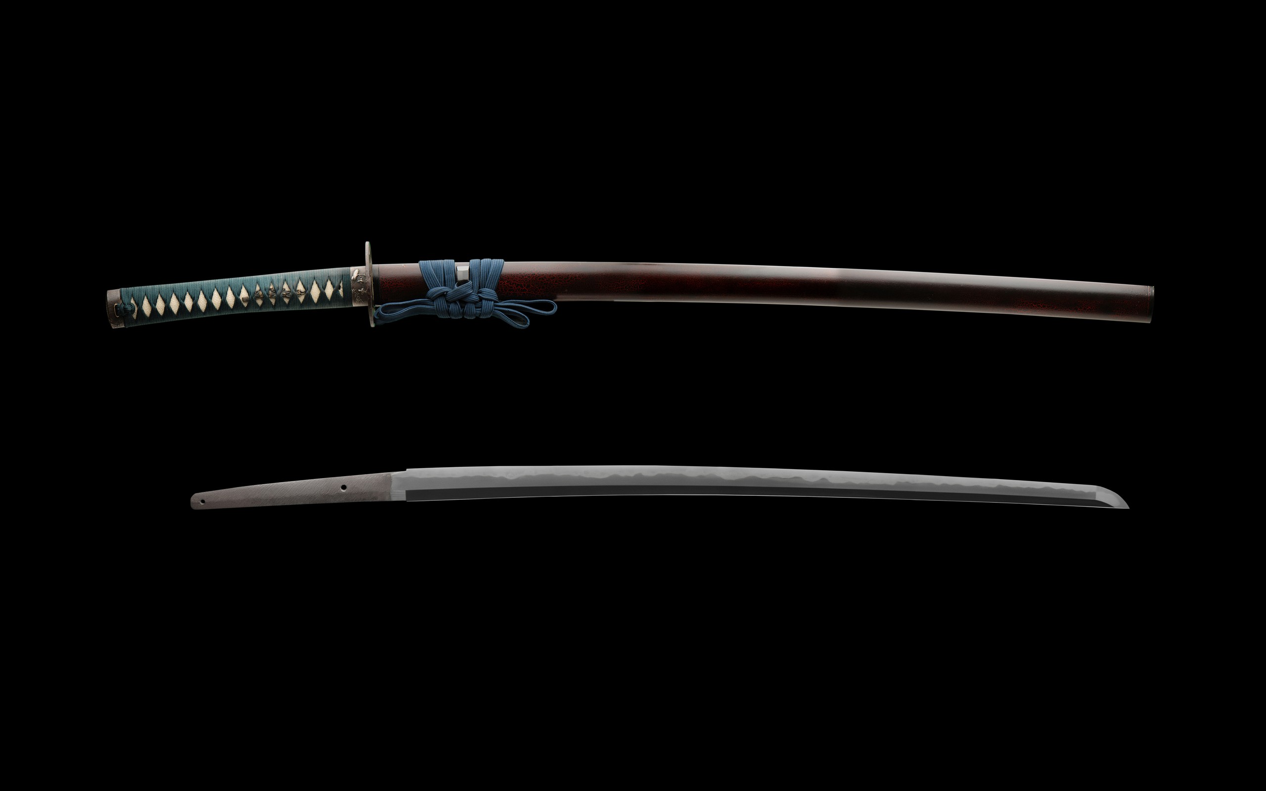 Katana Weapons Blade Swords Black Background Wallpaper