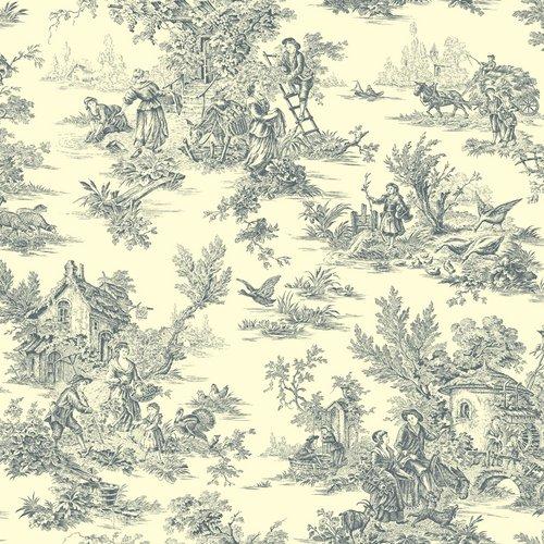 York Wallcoverings At4232 Wallpaper Blue Series Home Decor Vy Cream