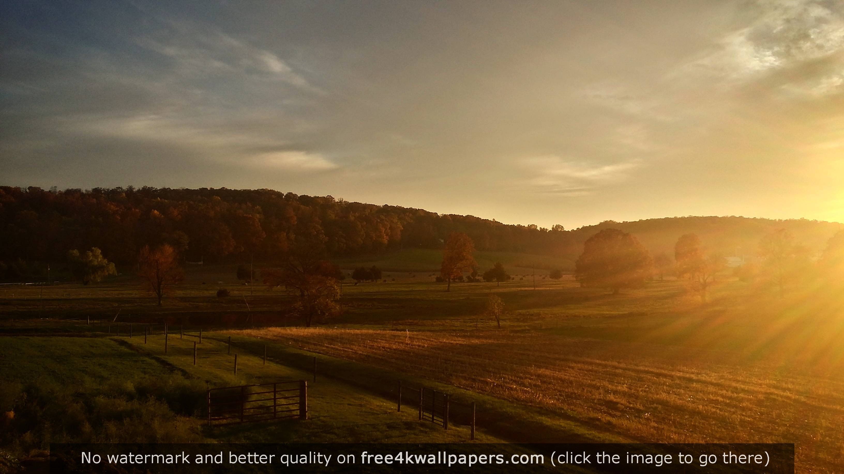 Fall Sunset From The Heart Of Lancaster County Pennsylvania Wallpaper