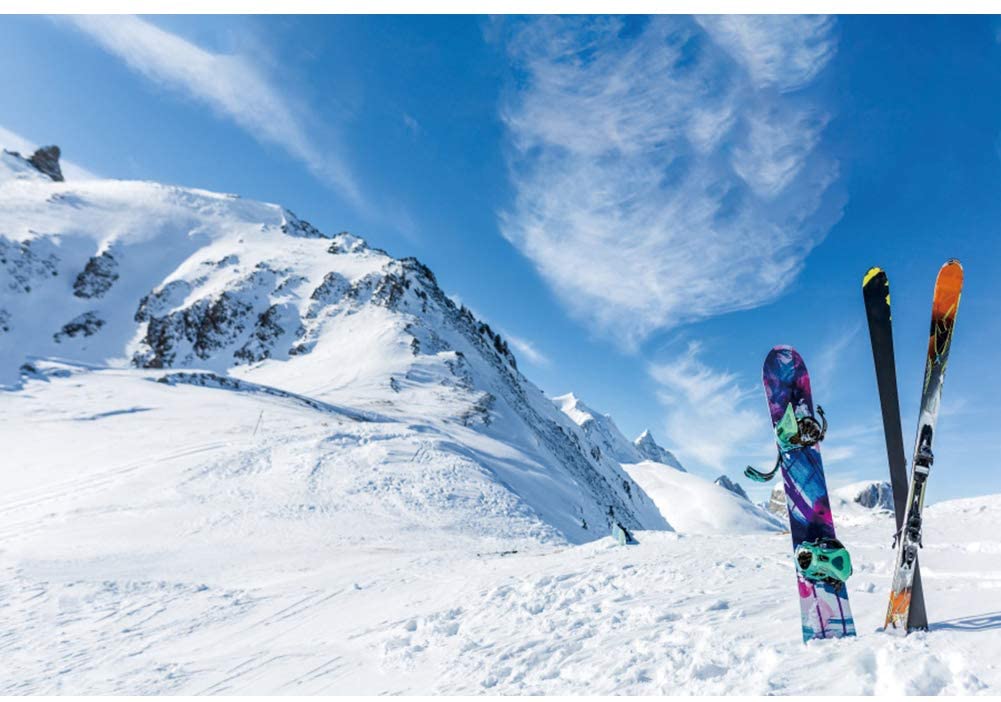Amazon Dashan Winter Snowy Mountain Backdrop Skiing