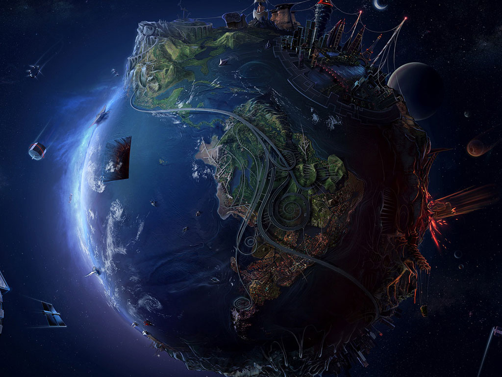 planet earth 3d wallpaper
