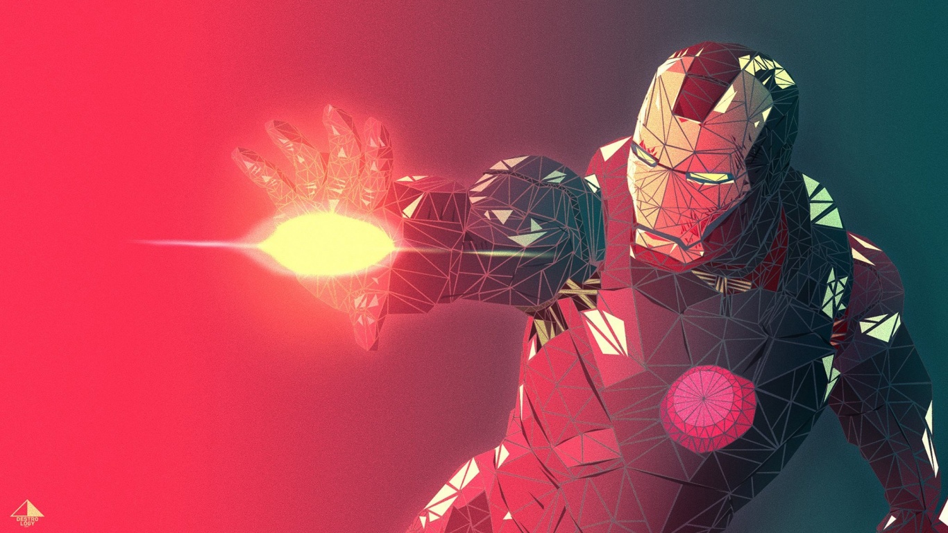 Fractal Iron Man 3d Render Desktop Pc And Mac Wallpaper