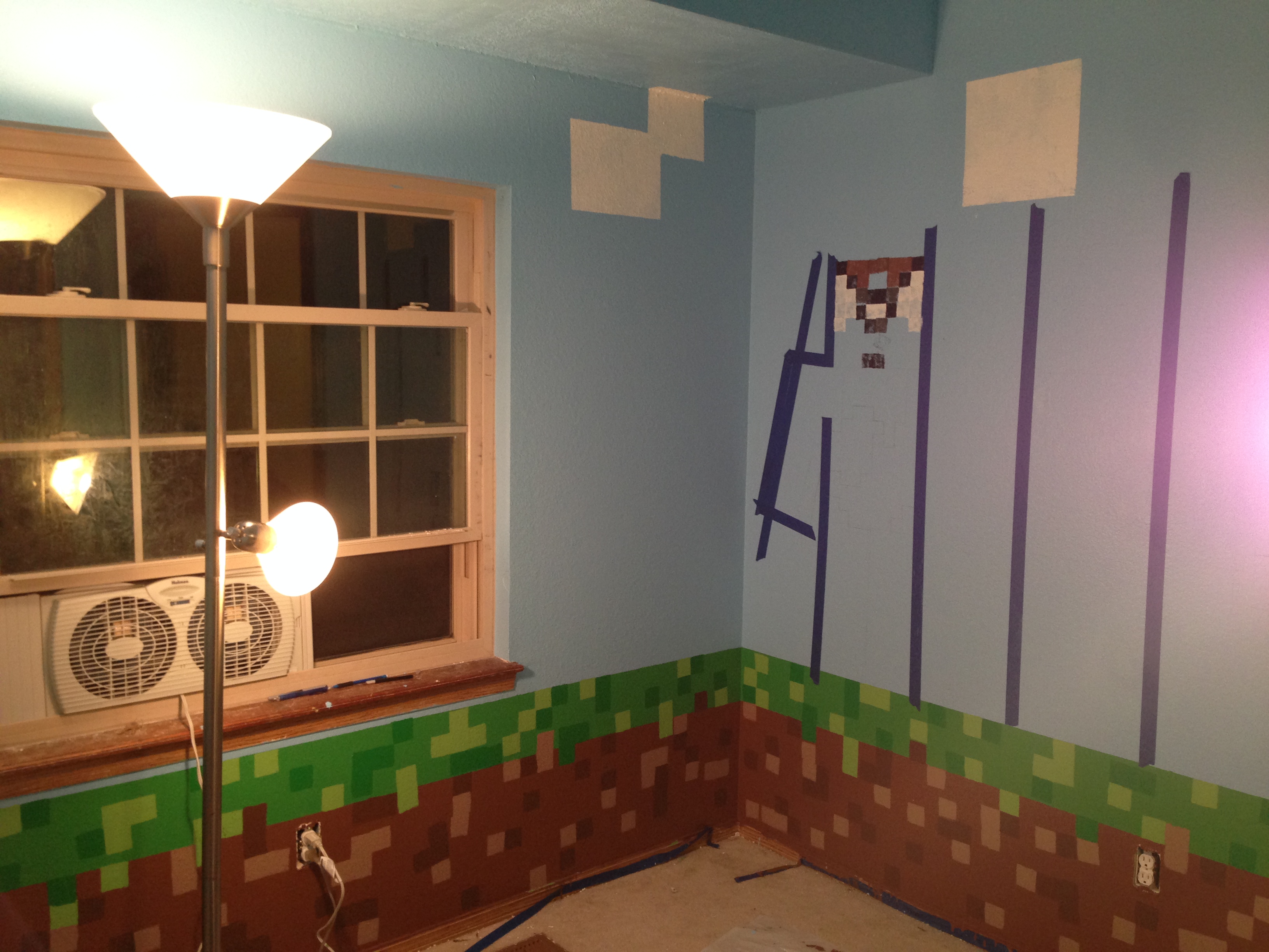 Minecraft Themed Bedroom Wallpaper