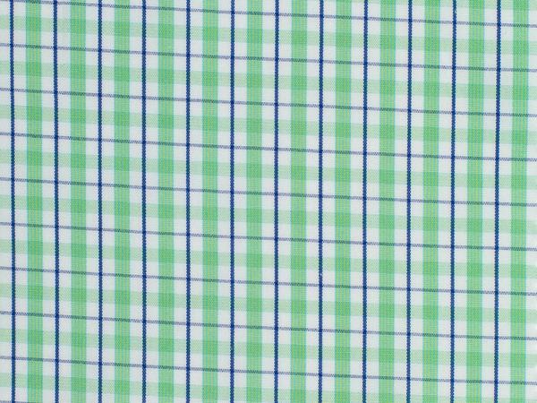 Navy Mint Green and White Gingham Checked Cotton Sultans Fine