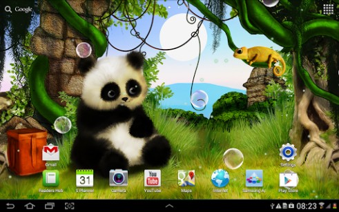 Download Animated panda live wallpaper for Android by