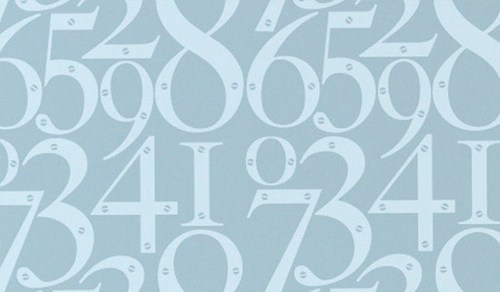 Modern Wallpaper Blue Numbers Photo Sharing