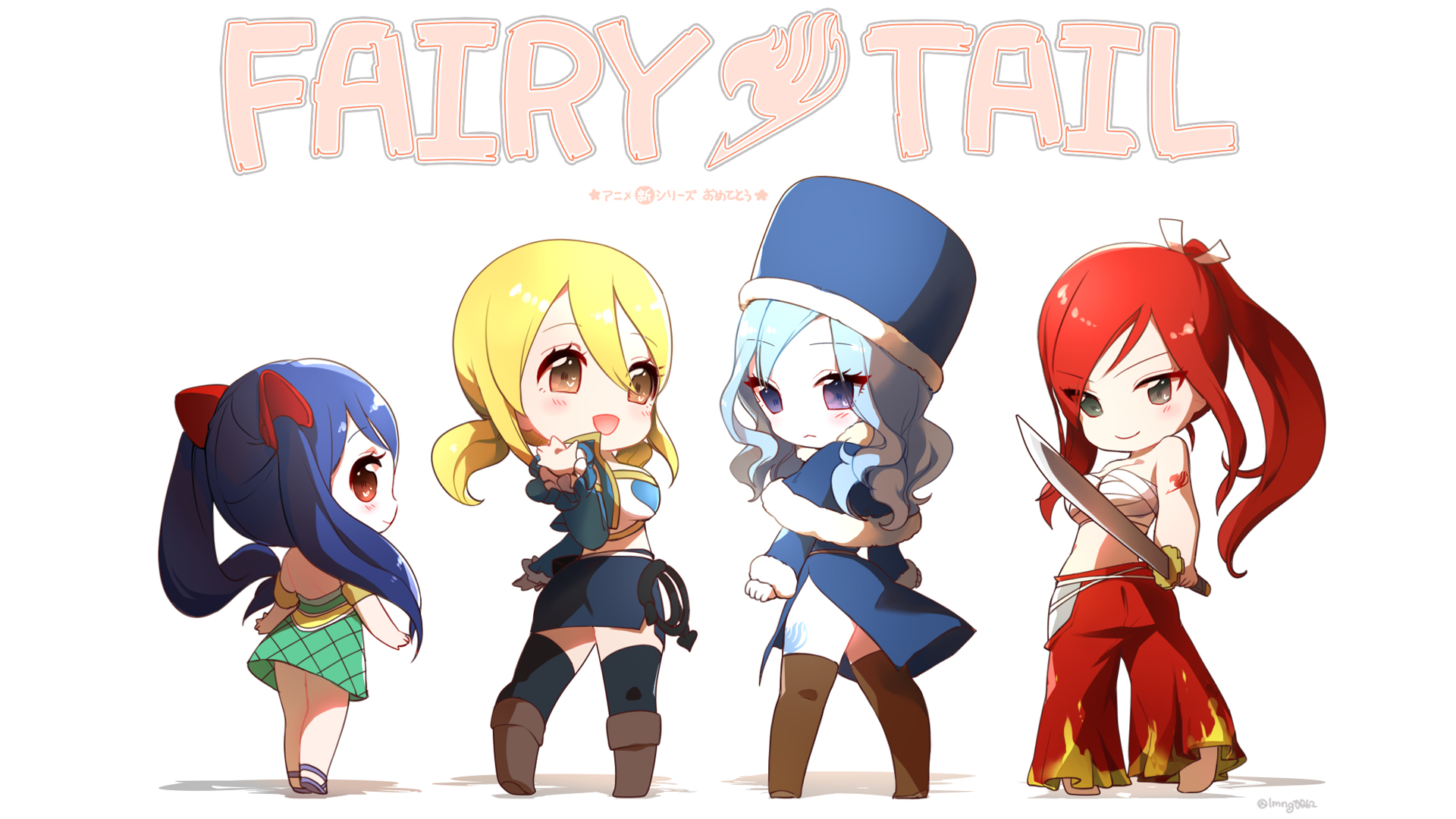 Fairy Tail Chibi Girls Wallpaper HD