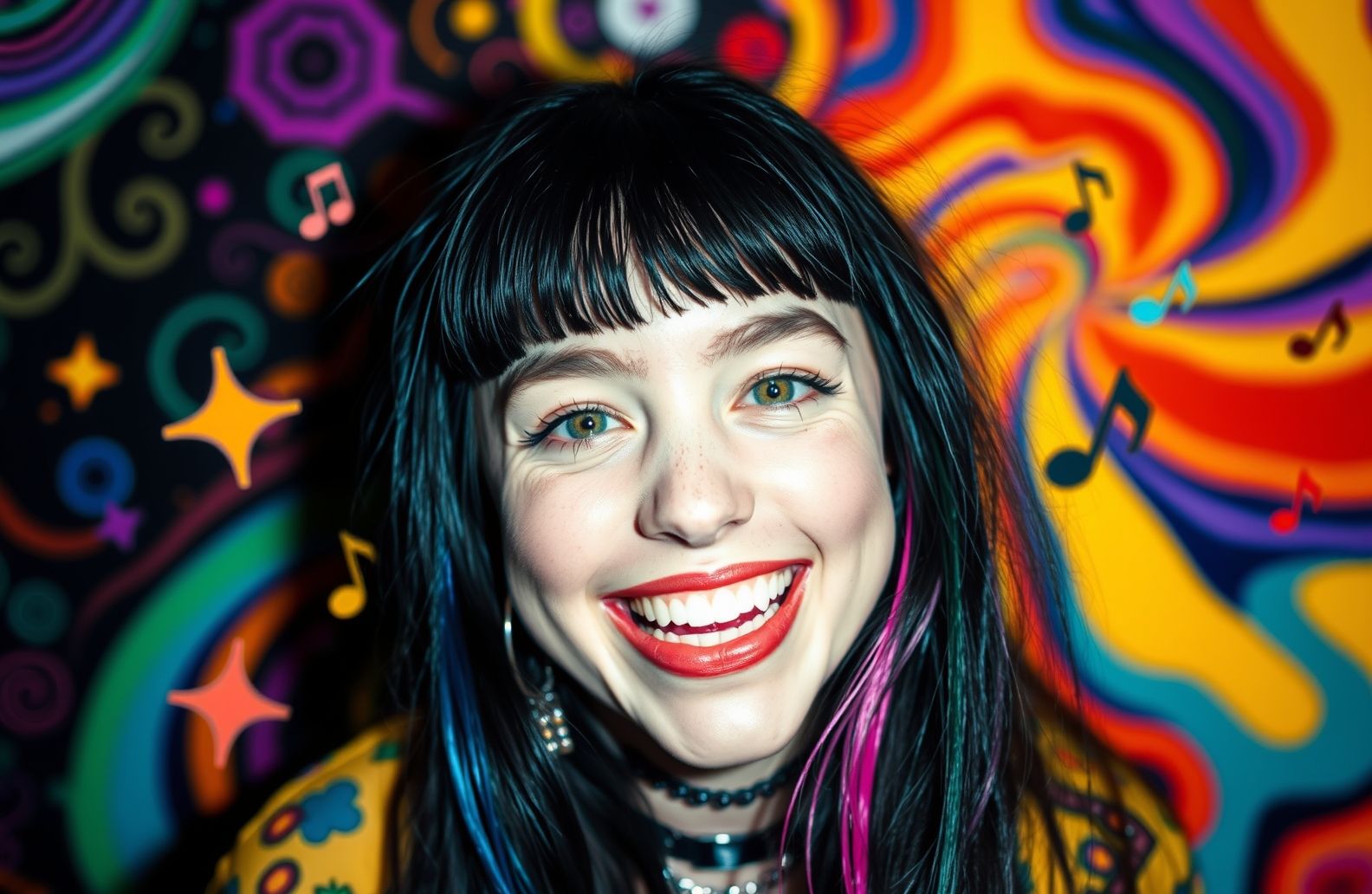 Billie Eilish Smiling Wallpaper