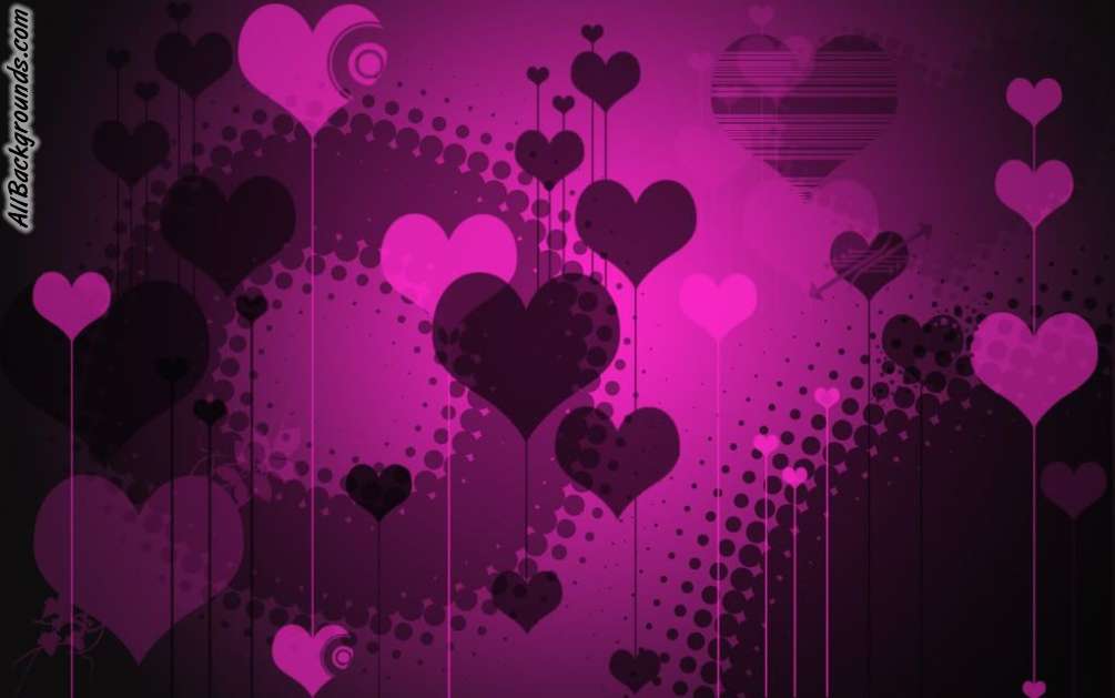 Pink And Black Hearts Background Myspace