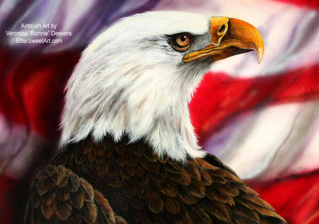 eagle and old glory wallpaper