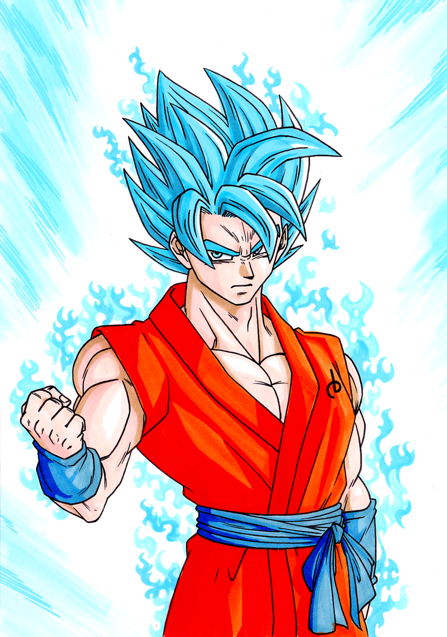 Saiyan God Super Goku By Elyasarts