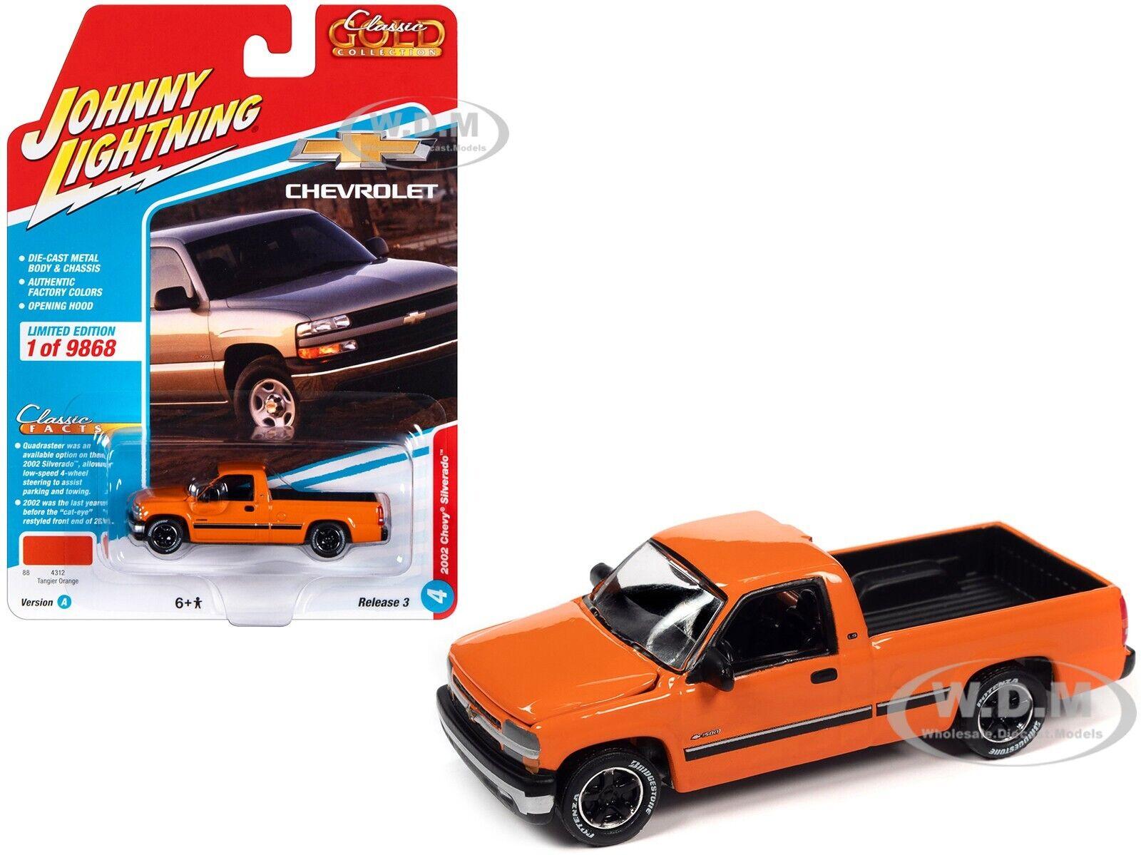 Chevrolet Silverado Pickup Orange Johnny Lightning