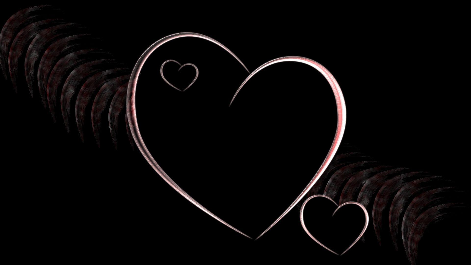 70+] Hearts With Black Background - WallpaperSafari