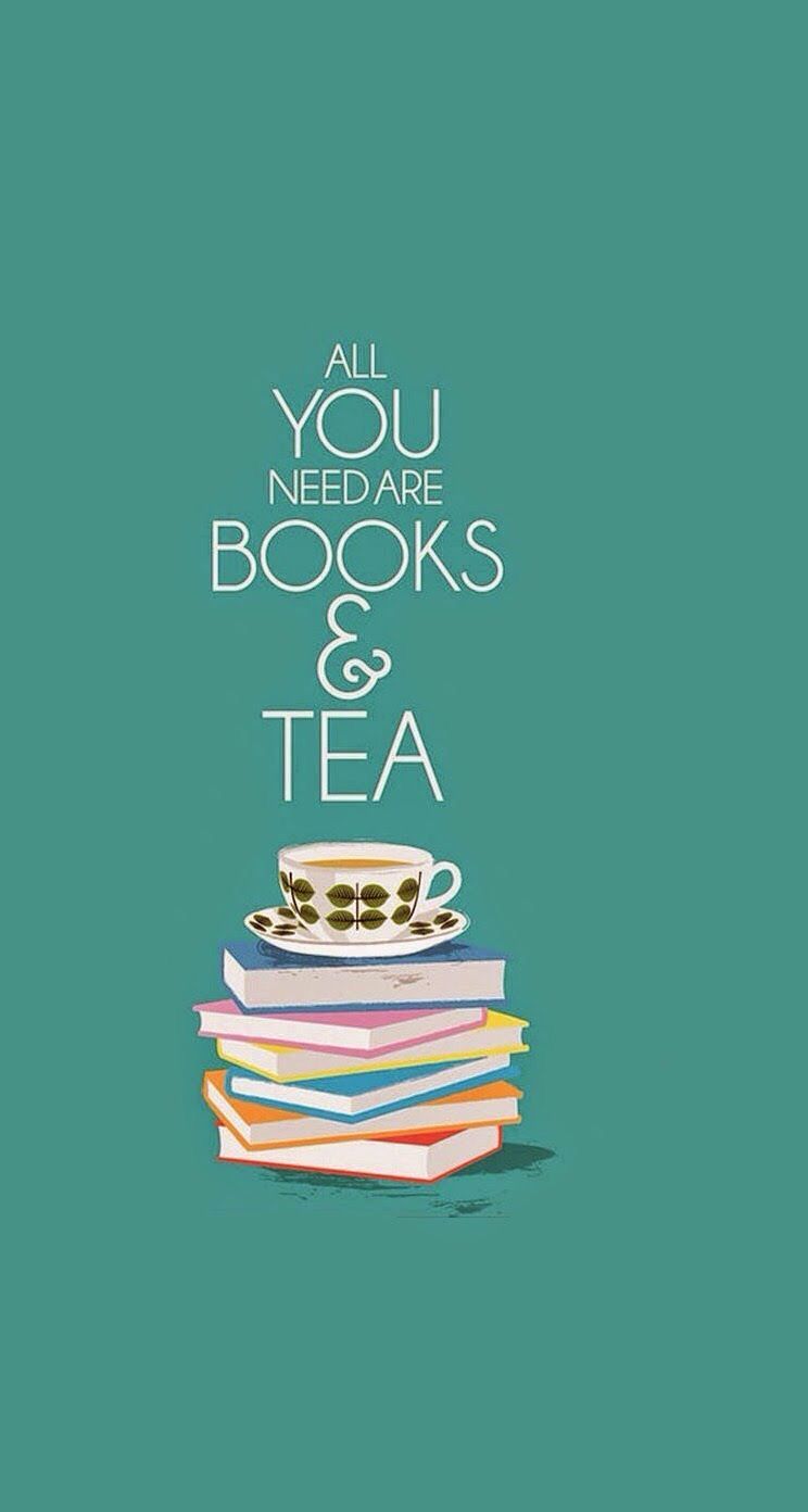 Tea And Book iPhone Wallpaper On