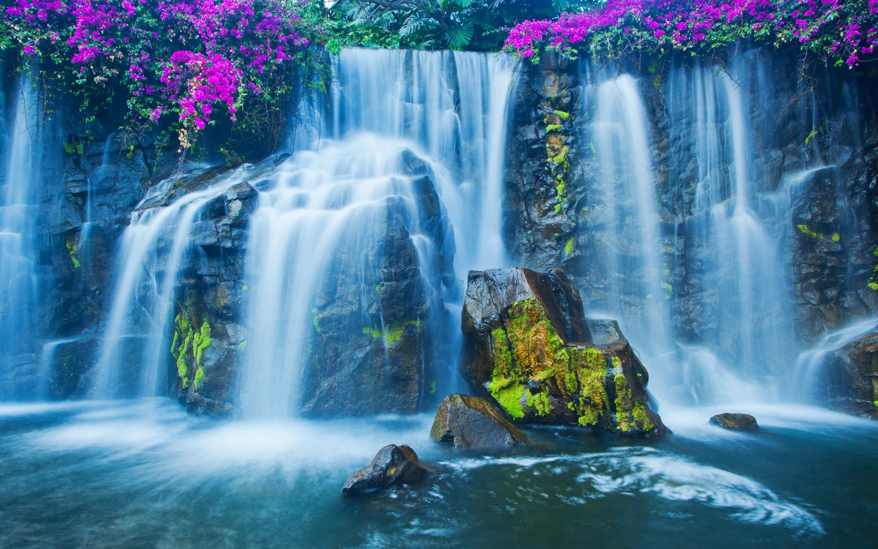 Waterfalls HD Wallpaper Which Is Under The Waterfall