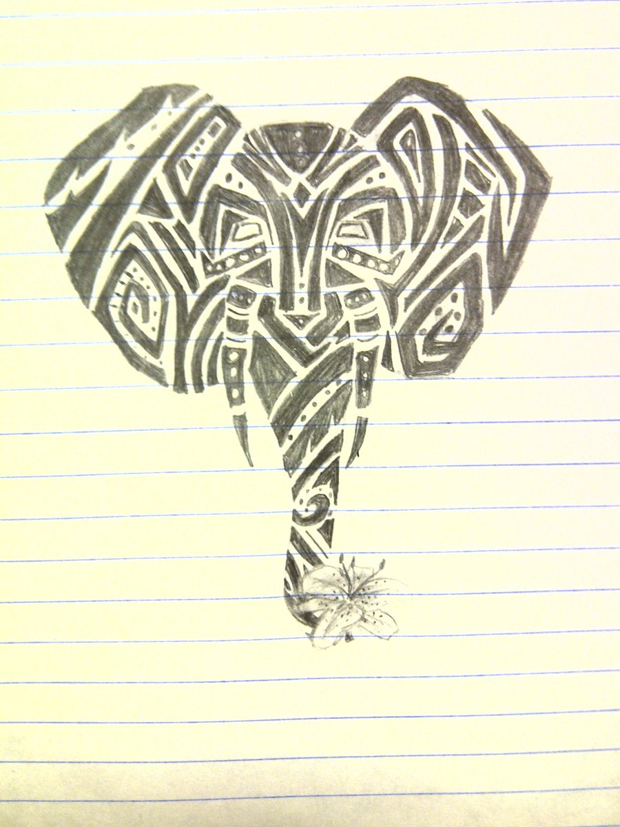 Tribal Elephant Tattoo By Audtopia
