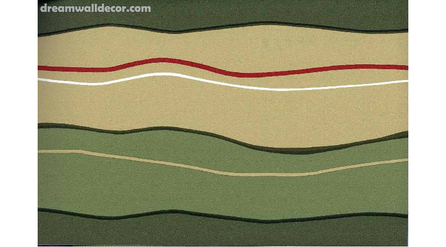 Free download Home CONTEMPORARY OLIVE BEIGE RED STRIPE Wallpaper Border [900x500] for your