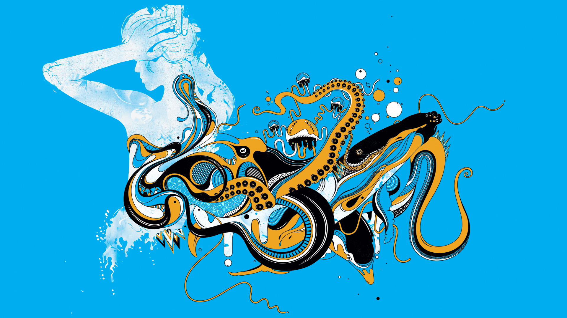 Sea Creature Wallpaper Light Blue Myspace Background