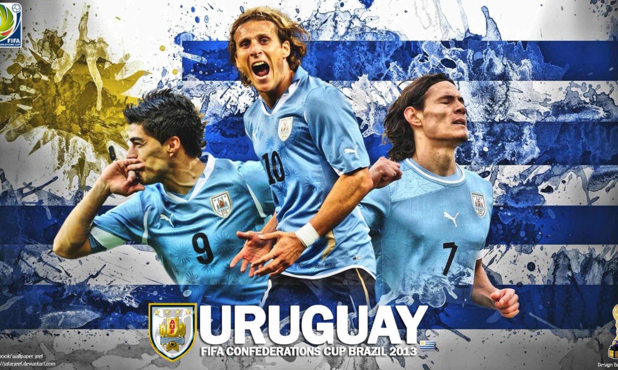 Uruguay Football Fans Celebrating La Celeste