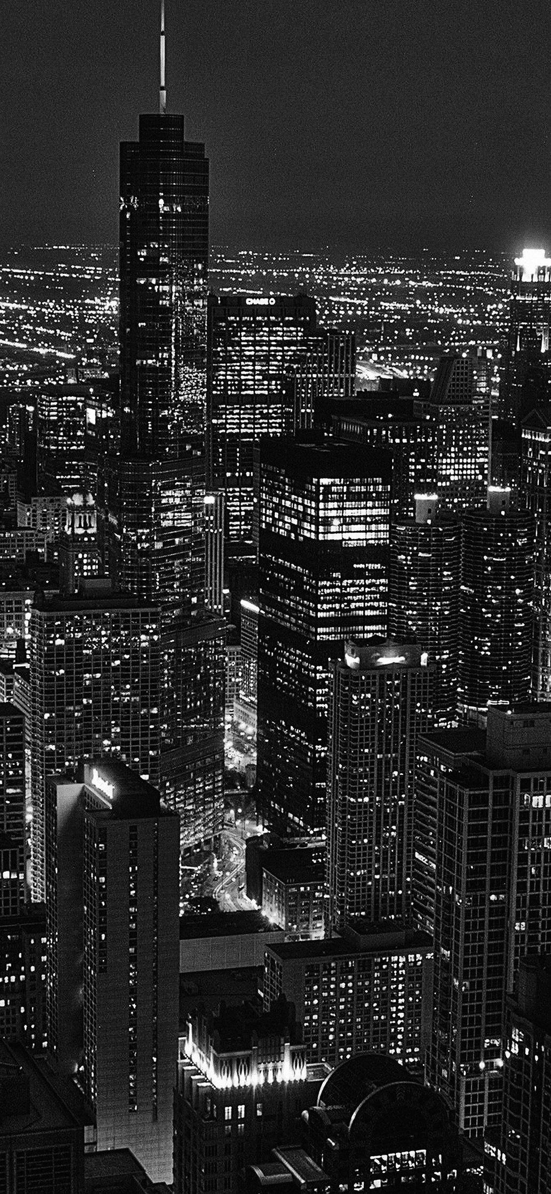 City Night Dark iPhone X Wallpaper