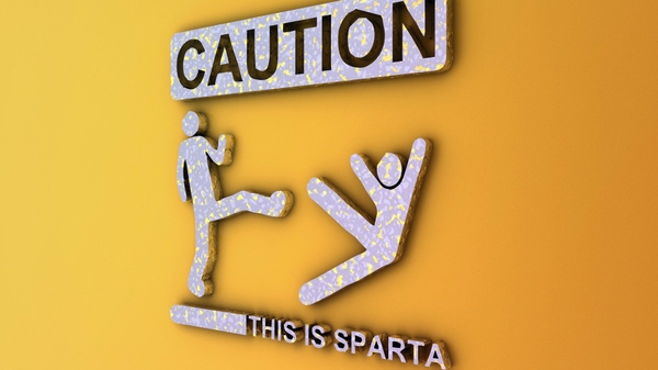 Sparta Humor Signs Warning Caution Stick Figures Wallpaper