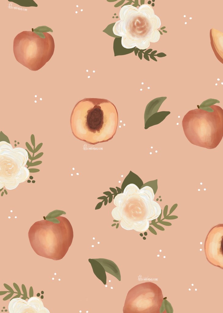 Peaches Florals Wallpaper Kt S Ses