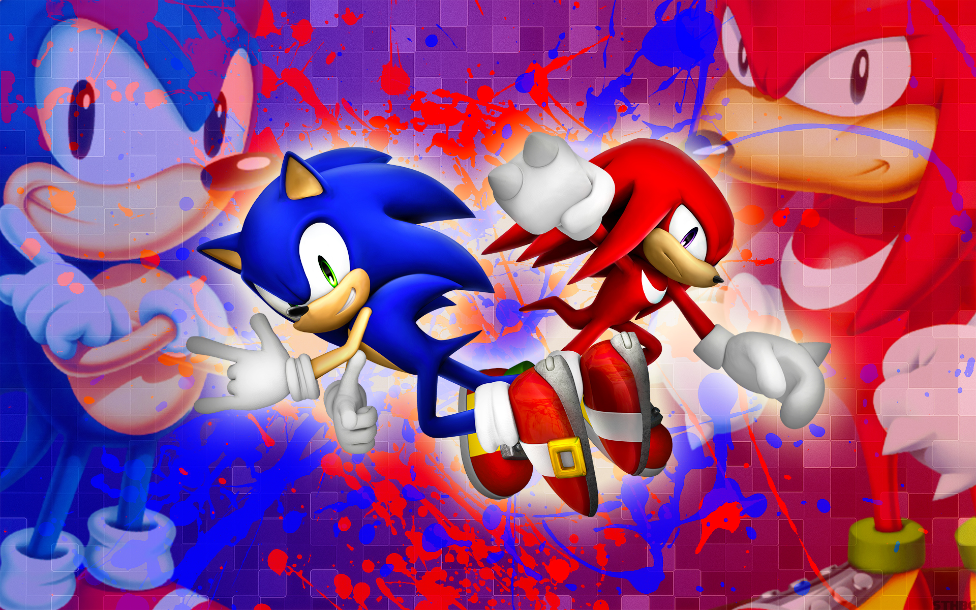 Sonic And Knuckles   Wallpaper by SonicTheHedgehogBG on