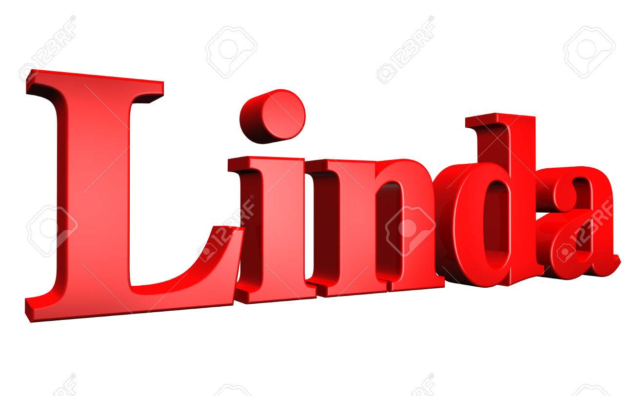 3d Linda Text On White Background Stock Photo Picture And Royalty
