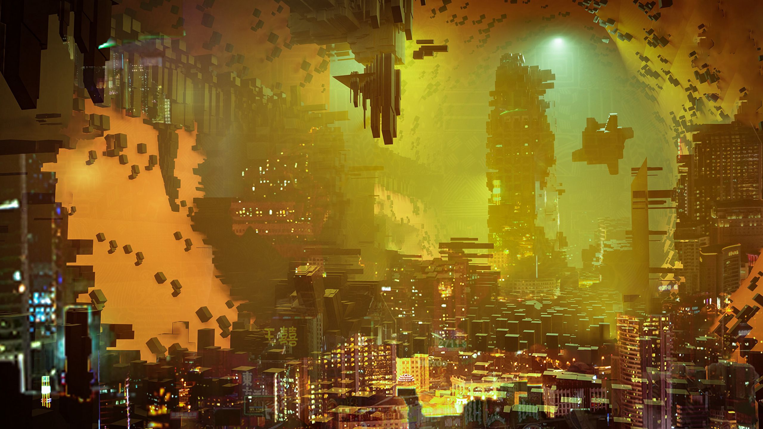 Download Explore the cyberpunk future in 2560x1440 Wallpaper