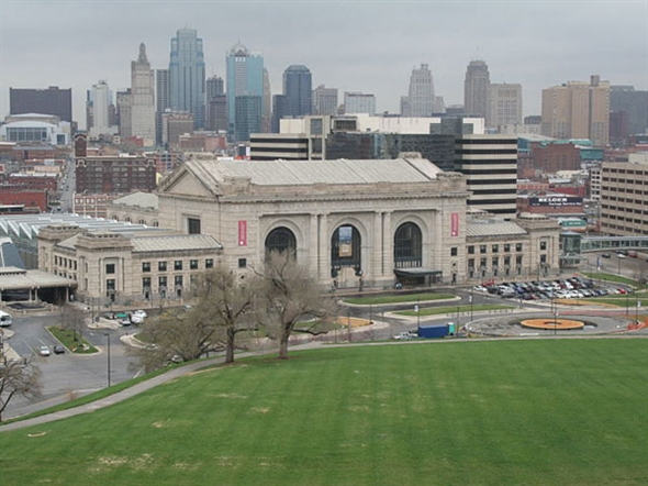 Union Station with the Kansas City Skyline in the background   Crown