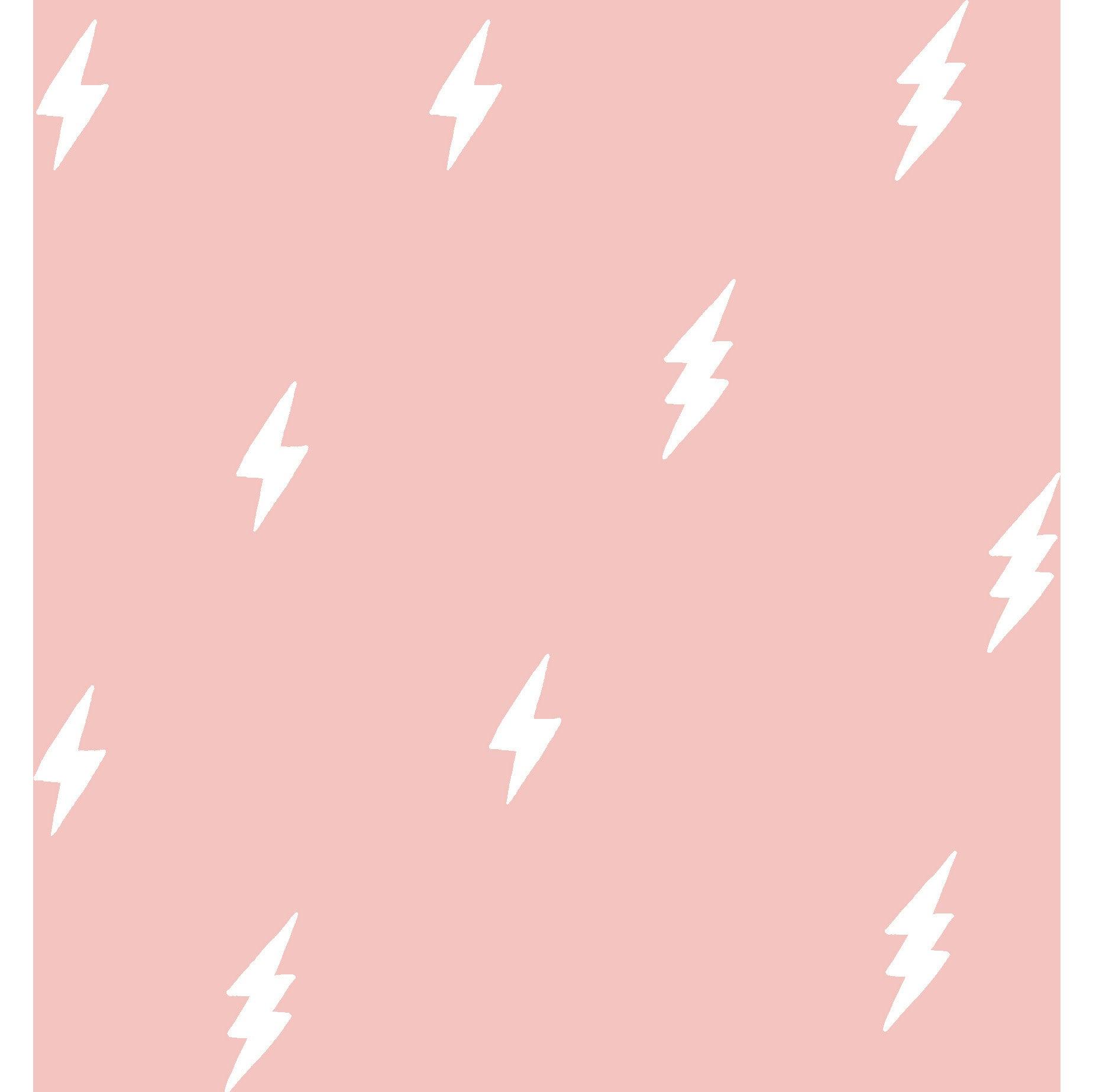 Tea Collection Zeus Lightning Removable Wallpaper Pink