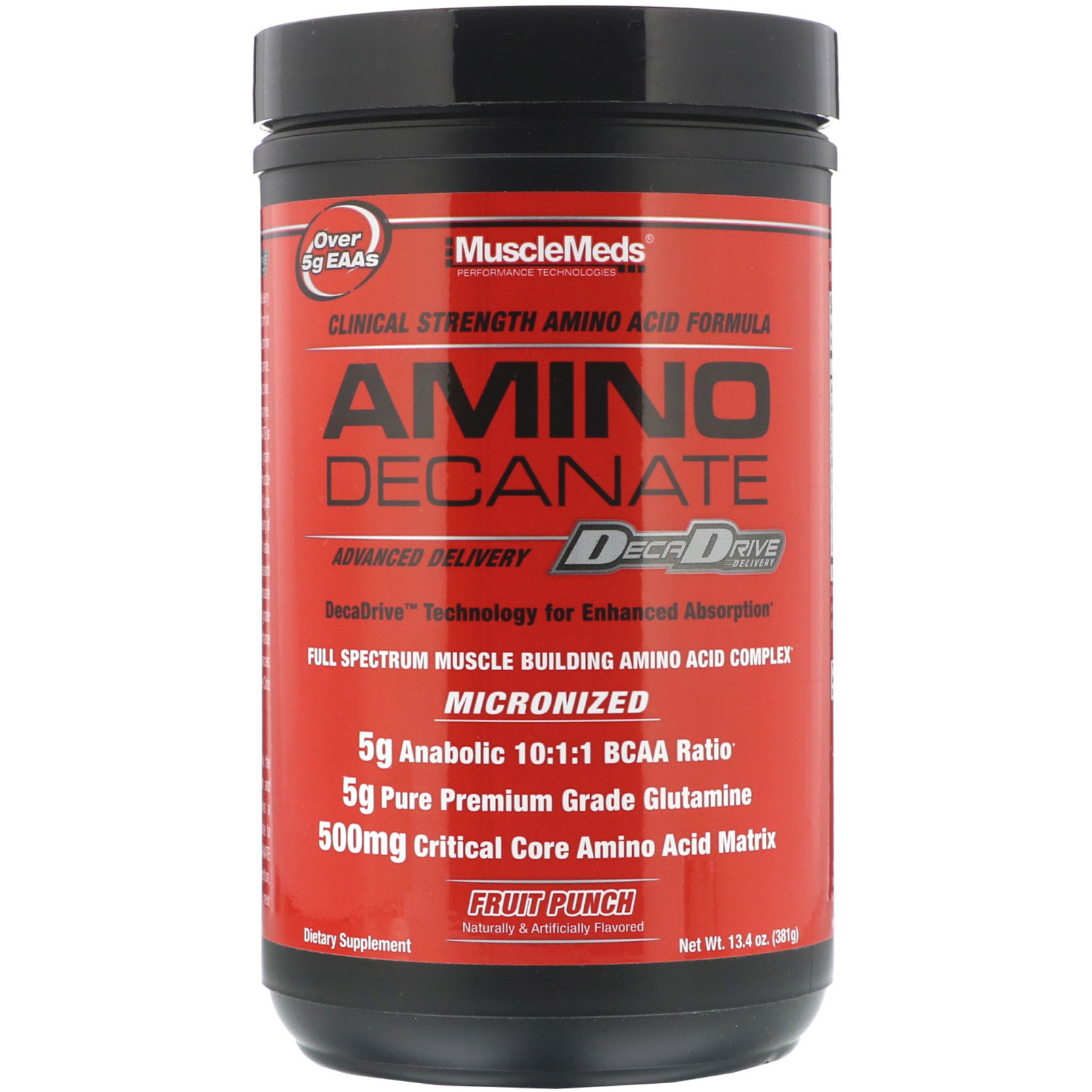 Musclemeds Amino Decanate Fruit Punch Oz G Walmart
