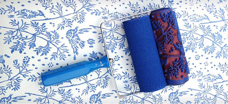 Free Download Plants Pattern Paint Roller Decorative Paint Roller