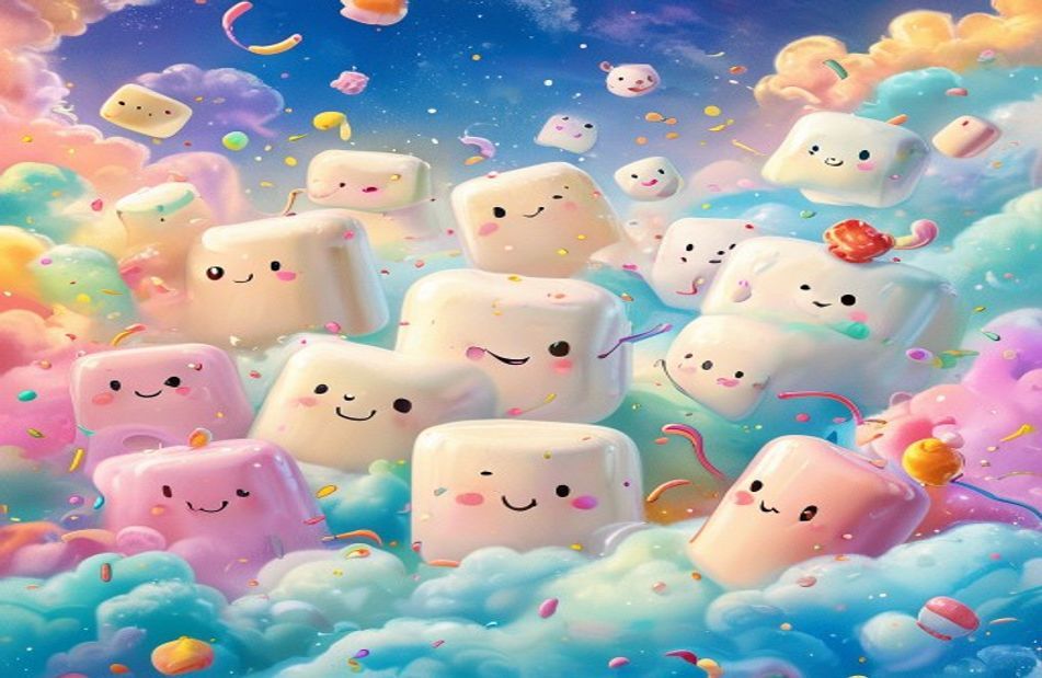 Cute Marshmallow Wallpaper