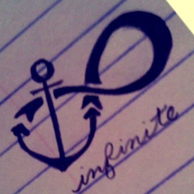 Infinity Symbol With Anchor Tattoo The