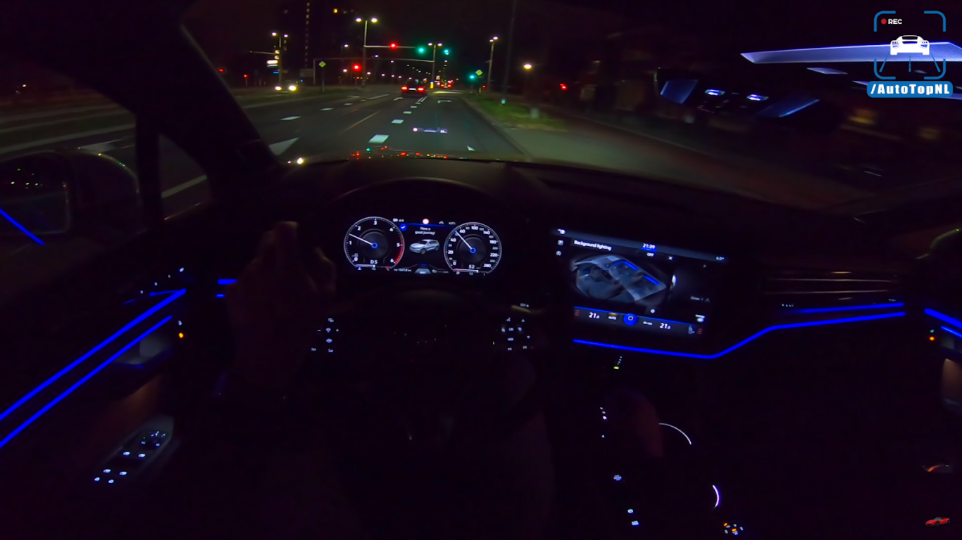 Vw Touareg R Line Ambient Lighting Night Drive