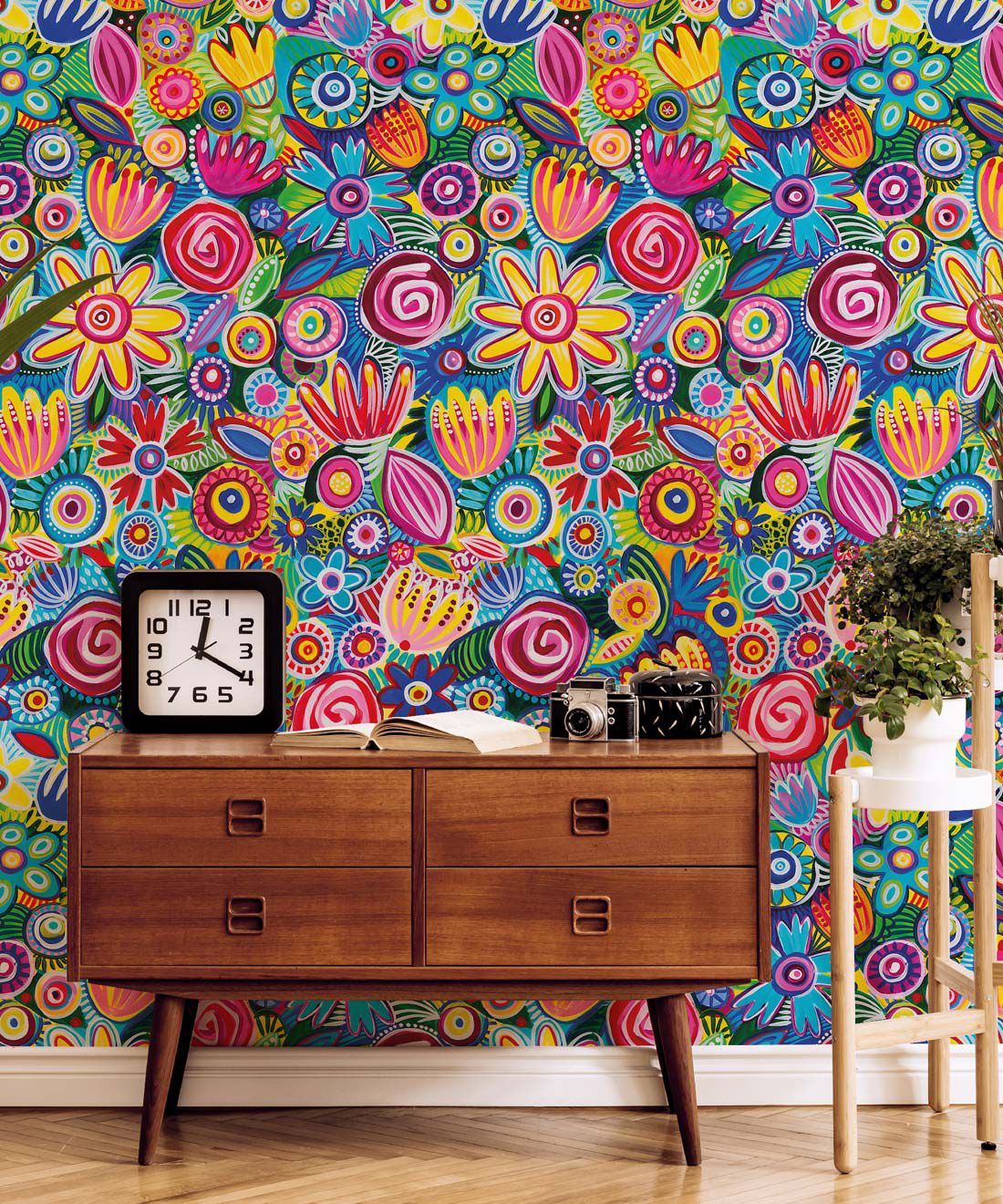 Color Collaboration Wallpaper Bright Flowers Milton King
