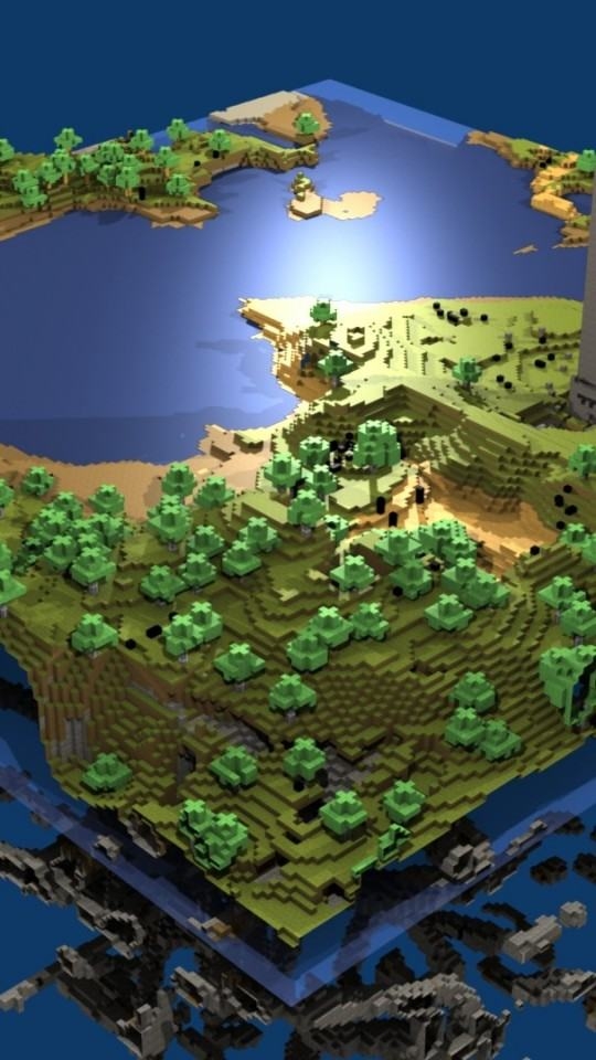 Minecraft World Map Water HD Wallpaper Background W