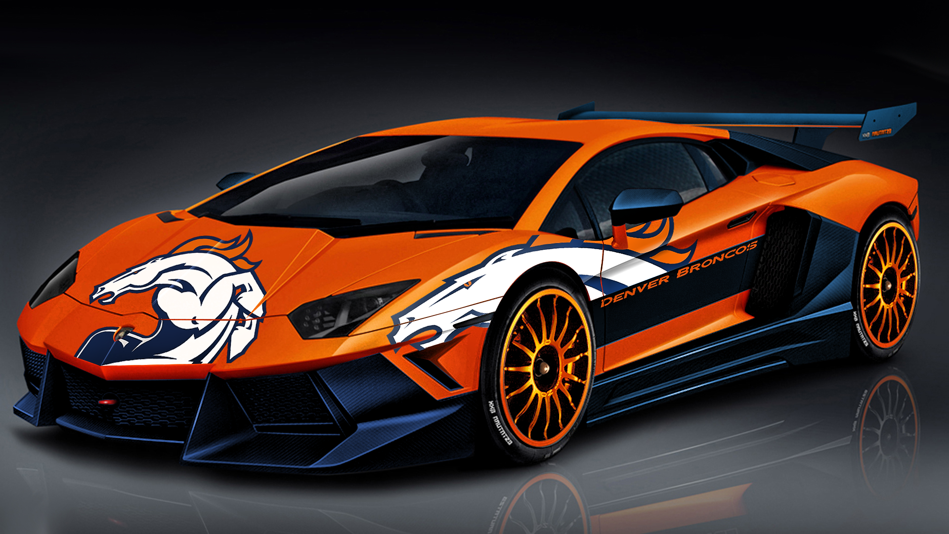 Broncos Lamborghini By Denversportswalls