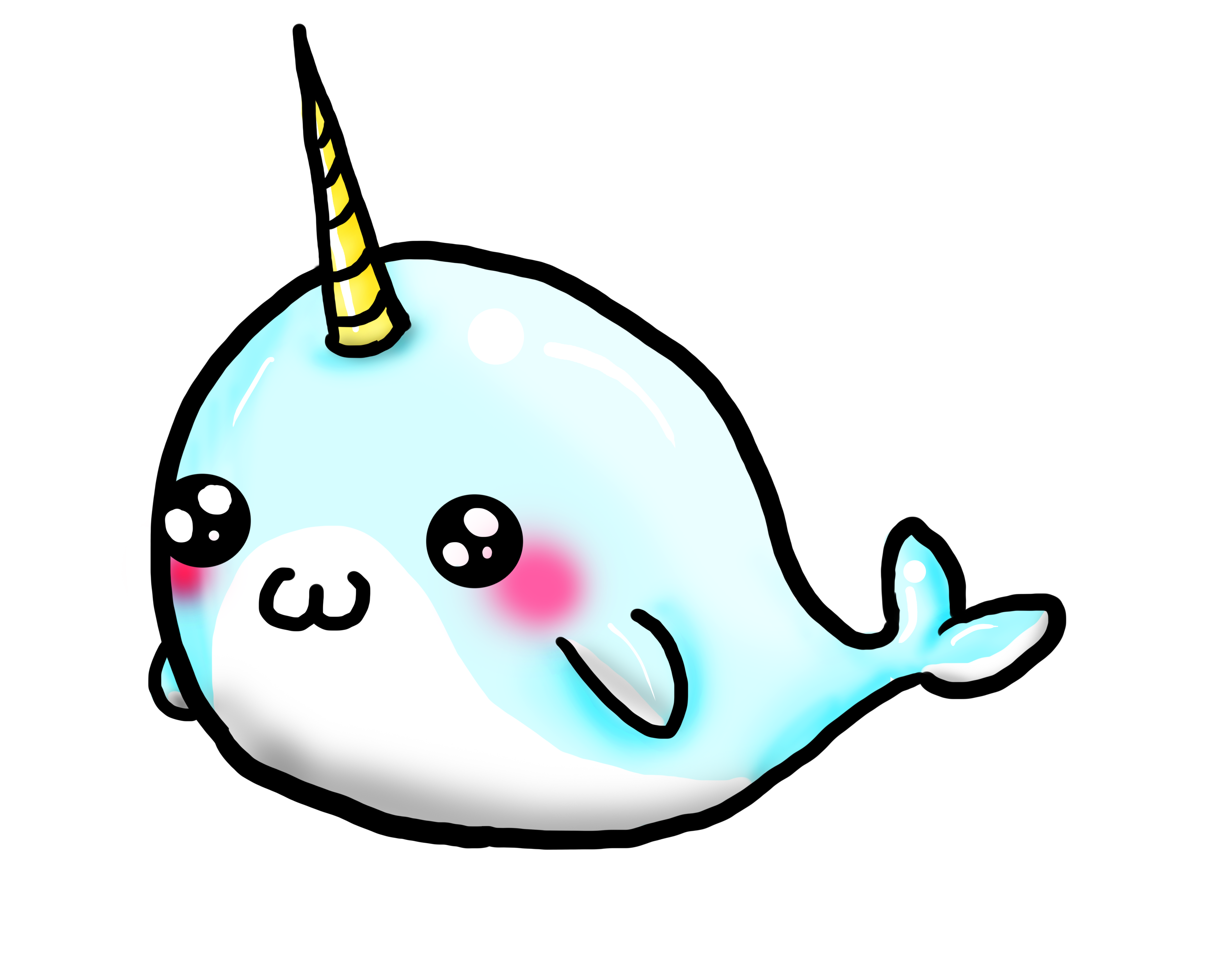 Cute Little Narwhal By Xxtheshatteredxx Digital Art Drawings Paintings
