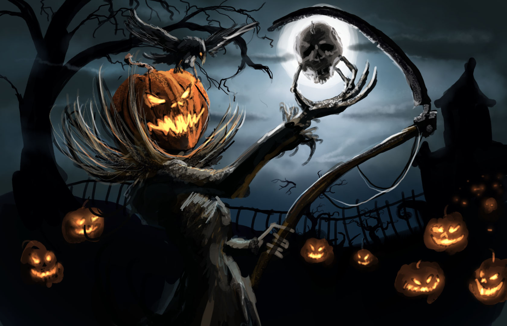 Free Halloween 2013 Backgrounds Wallpapers 1680x1080