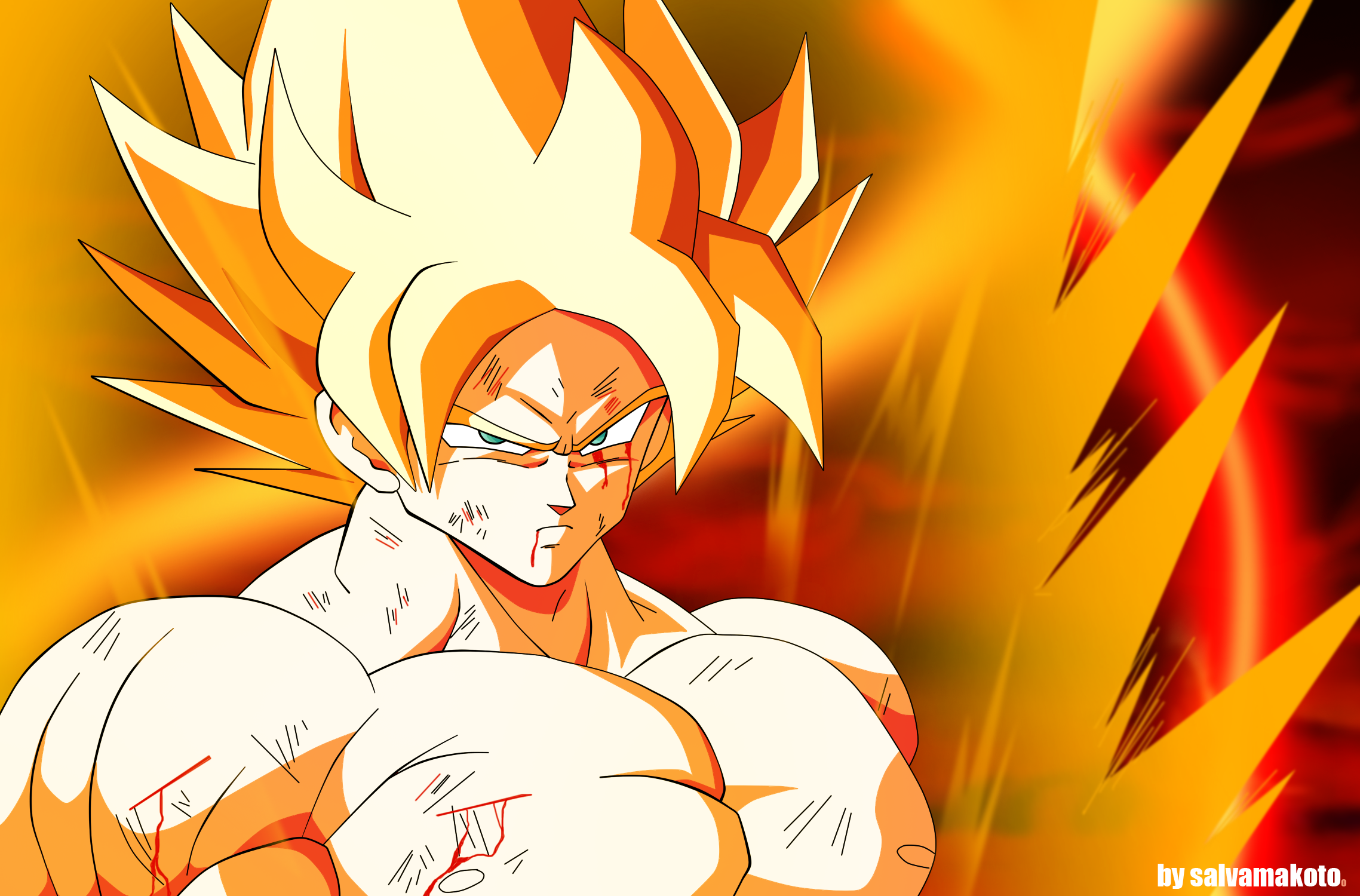 Goku The Super Saiyan By Salvamakoto