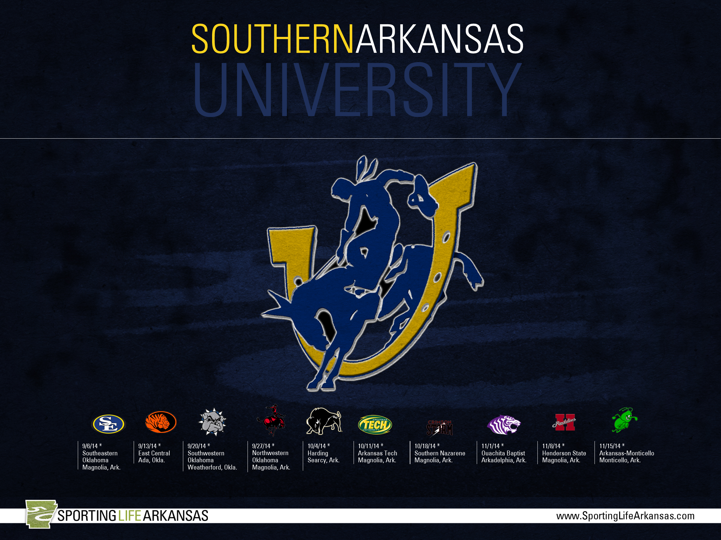 Southern Arkansas University Muleriders Football Schedule
