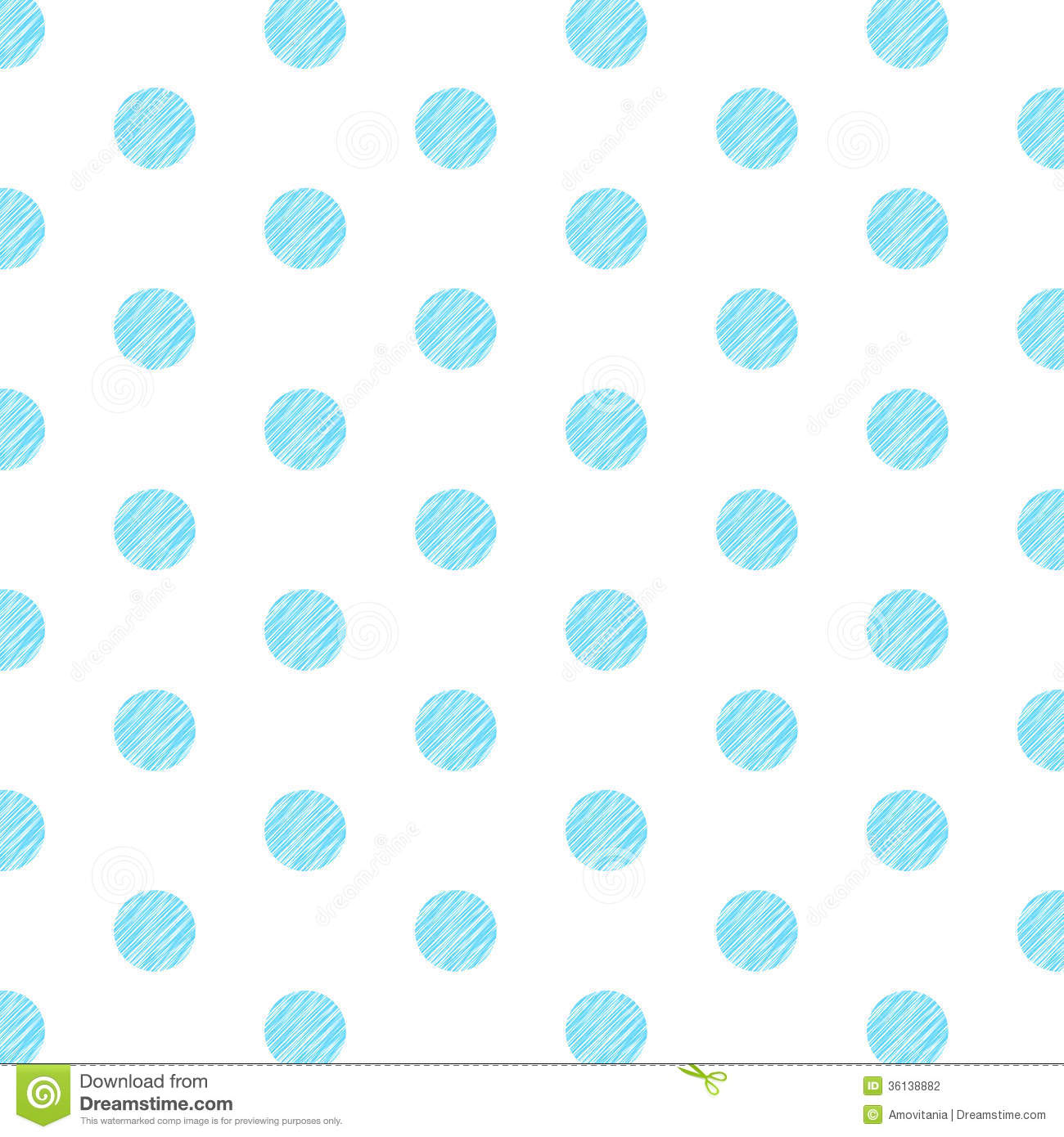 Blue Polka Dot Pattern On White Background Stock Photography